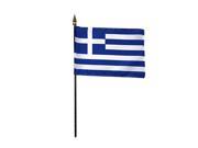 Annin Flagmakers 210056 4 x 6 in. Eb Greece Mounted 12 Pack