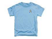 Trevco Star Trek Science Uniform Short Sleeve Toddler Tee Carolina Blue Large 4T