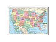 Universal Map 15008 40 x 28 Inch Us Laminated Rolled Map