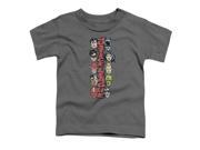 Trevco Dc Stacked Justice Short Sleeve Toddler Tee Charcoal Large 4T