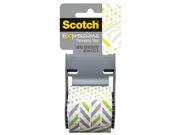 3M Commercial Tape Div 141PRTD12 Expressions Packaging Tape Green Gray White