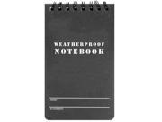 Fox Outdoor 39 031 3 x 5 in. Military Style Weatherproof Notebook Black