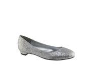 Benjamin Walk 415WO_07.0 Tamara Glitter Wide Shoes in Silver Size 7