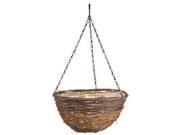 Panacea 88633 Round Natural Rattan Hanging Basket