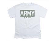 Army Block Short Sleeve Youth 18 1 Tee White Extra Large