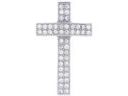 Doma Jewellery SSPRZ104 Sterling Silver Cross Pendant With Cubic Zirconia