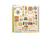 Bulk Buys CG733 72 Sticker Sheet Travel Words and Icons