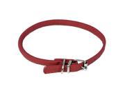 Dogline L1001 3 8 10 L x 0.25 W in. Round Leather Collar Red