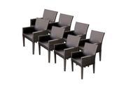 TKC Napa Dining Chairs with Arms Espresso 8 Piece