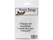 Riley Company RWD474 Funny Bones Cling Stamp 2.75 x 1.5 in. If Kisses Were Snowflakes