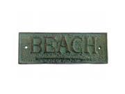 Handcrafted Model Ships K 49003 bronze 10 in. Cast Iron Beach Sign Antique Bronze