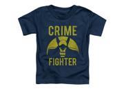 Trevco Dc Fight Crime Short Sleeve Toddler Tee Navy Large 4T
