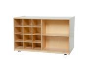 Wood Designs 16509OR Shelving Storage With 12 Orange Trays