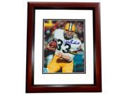 8 x 10 in. Jim Grabowski Autographed Green Bay Packers Photo Mahogany Custom Frame