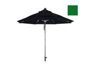 March Products LUXY908 SA46 9 ft. Stain Steel SinglePole FGlass Ribs Market Umbrella Anodized Pacifica Hunter Green