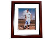 8 x 10 in. Johnny Blanchard Autographed New York Yankees Photo Deceased Mahogany Custom Frame