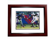 8 x 10 in. Jason Pierre Paul Autographed New York Giants Photo XLVI Super Bowl Champion Mahogany Custom Frame