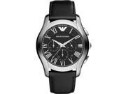 AR1700 Emporio Armani Black Leather Chronograph Mens Watch