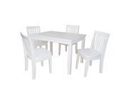 Intenational Concepts K08 2532 263 4 Set of 5 pcs 2532 Table with 4 mission juvenile chairs Linen white