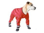 Muttluks DJ18R 4 Legged Dog Jog Rain Suit Size 18 Red