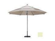 March Products LUXY118 SA53 DWV 11 ft. Stainless Steel SinglePole Fiberglass Ribs Market Umbrella DV Anodized Pacifica Canvas