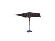 Greencorner SQ1010QS2170 Mahogany Umbrella Black 10 x 10 ft.