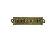 Handcrafted Model Ships K 0164 gold 6 in. Cast Iron Poop Deck Sign Rustic Gold