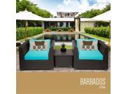 TKC Barbados 3 Piece Outdoor Wicker Patio Furniture Set