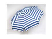 Heininger Holdings 1320 Italian 6 ft. Umbrella Acrylic Stripes Blue And White Patio Pole