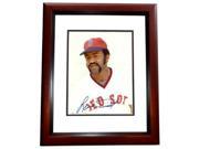 8 x 10 in. Luis Tiant Autographed Boston Red SOX Photo Mahogany Custom Frame