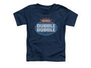 Trevco Dubble Bubble Vintage Logo Short Sleeve Toddler Tee Royal Blue Medium 3T
