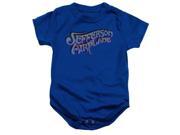 Trevco Jefferson Airplane Gradient Logo Infant Snapsuit Royal Blue Medium 12 Months