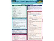 BarCharts 9781423217336 Algebraic Equations Quizzer Quickstudy Easel
