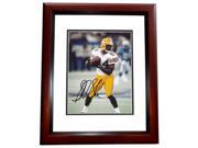 8 x 10 in. Sterling Sharpe Autographed Green Bay Packers Photo Mahogany Custom Frame