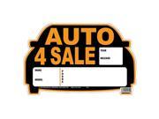 Hy Ko Products 22121 9 x 14 in. Auto Sale Sign
