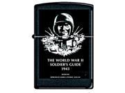 Fox Outdoor 86 11961 WW II Soldiers Guide Zippo Lighter Brushed Chrome