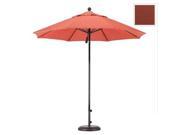 March Products EFFO908 5407 9 ft. Complete Fiberglass Pulley Open Market Umbrella Black and Sunbrella Henna