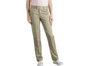 Dickies KP5519DS 20 Girls Stretch Slim Straight Pant Desert Sand 20