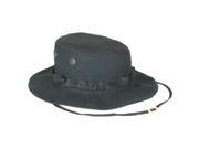 Fox Outdoor 75 11 BLACK 7 3 4 GI Poplin Boonie Hat Black 7.75