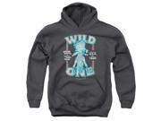 Trevco Boop Wild One Youth Pull Over Hoodie Charcoal Small