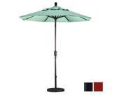 March Products GSPT758302 5440 7.5 ft. Aluminum Market Umbrella Push Tilt Matted Black Sunbrella Terracotta