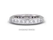Diamond Traces UD EWB450 0424 14K White Gold Pave Setting 1.11 Carat Total Natural Diamonds Classic Eternity Ring