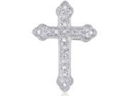 Doma Jewellery SSPRZ025 S Sterling Silver Cross Pendant With CZ 1.1 g.