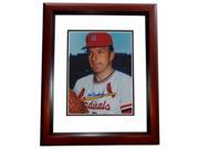 8 x 10 in. Moe Drabowsky Autographed St Louis Cardinals Photo Deceased Mahogany Custom Frame