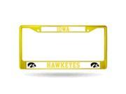 Iowa Hawkeyes Metal License Plate Frame Yellow