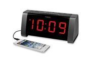 TIMEX T235B AM FM Dual Alarm Clock Radio with Jumbo 1.8 LED Display Aux Input Black