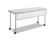 Safco Products 2076SL Impromptu Modesty Panel Polycarbonate Steel 54w x 1d x 9h Silver