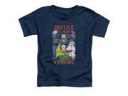 Trevco Jla Justice For America Short Sleeve Toddler Tee Navy Large 4T