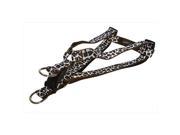 Sassy Dog Wear LEOPARD WHITE4 H Leopard Dog Harness White Brown Large