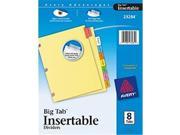 Avery Dennison 23284 Insertable Big Tab Dividers 8 Tab Letter